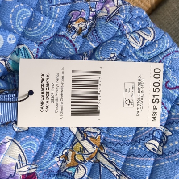 Vera Bradley Disney Blue Patterned Bag - Picture 13 of 13